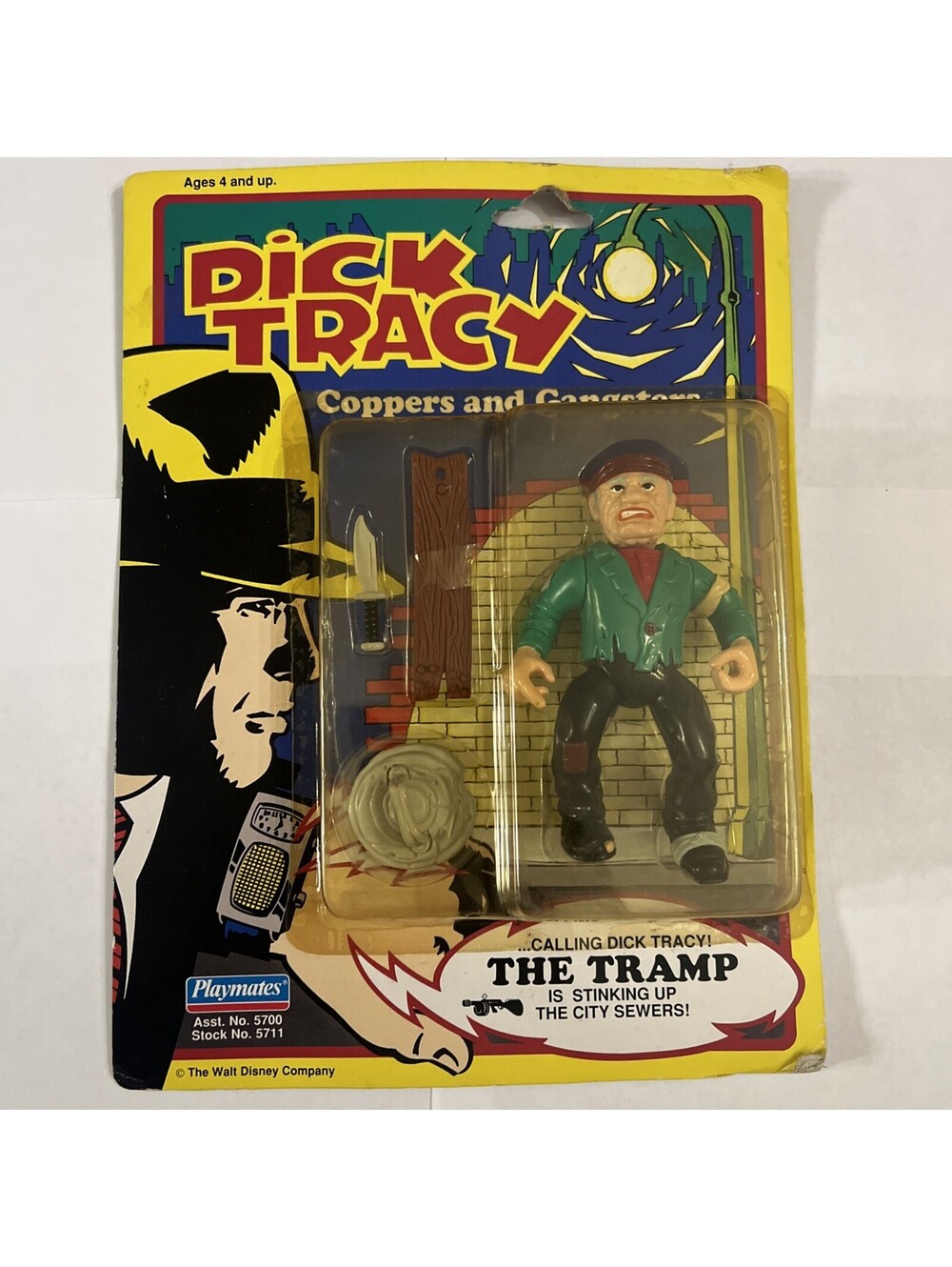 Playmates Dick Tracy The Tramp Action Figure Coppers And Gangsters 1990 NEW